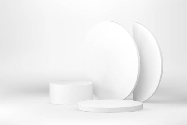 istock White 3d podium cylinder stand pedestal mock up for cosmetic product show presentation vector 1656600495