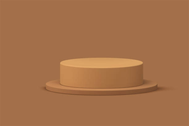 istock 3d cylinder step podium pedestal beige neutral showcase for product commercial presentation vector 1656600578