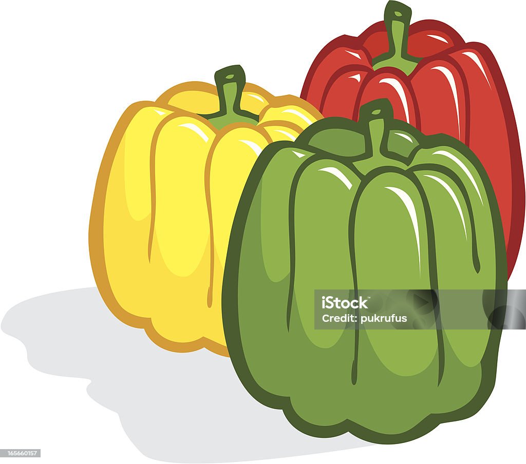 Grüne Paprika - Lizenzfrei ClipArt Vektorgrafik