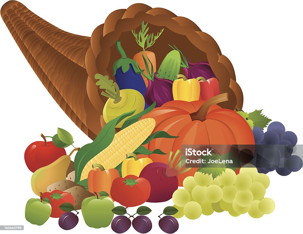 Cornucopia - arte vectorial de Abundancia libre de derechos