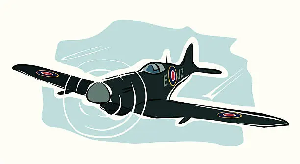 Vector illustration of Sketchy Spitfire