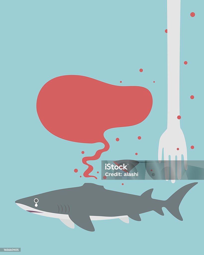 A maior ameaça para os tubarões populações: Sopa de barbatana de tubarão - Royalty-free Acidente Natural arte vetorial
