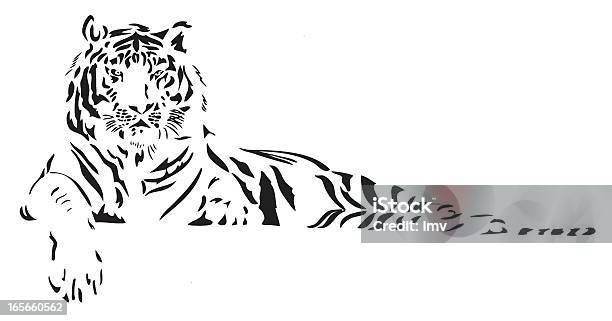 Vetores de Ilustração Em Linhas Pretas Do Tigre e mais imagens de Tigre - Tigre, Cabeça de animal, Tigre-da-Bengala