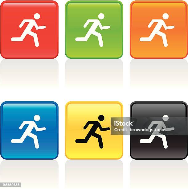 Sportlersymbol Stock Vektor Art und mehr Bilder von Athlet - Athlet, Blau, ClipArt