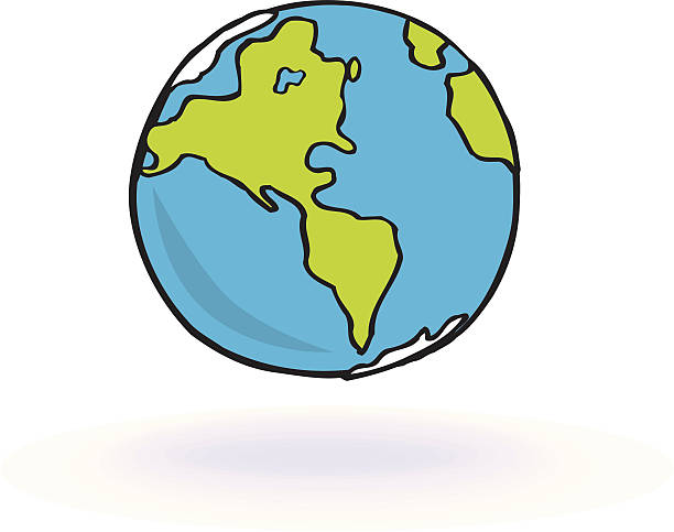 Earth World Globe Floating Cartoon Stock Illustration - Download Image Now  - Globe - Navigational Equipment, Planet Earth, Cartoon - iStock