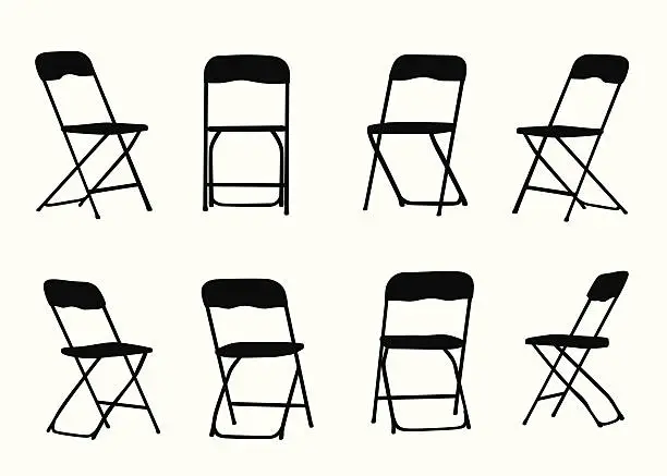 Vector illustration of Chairs Vector Silhouette