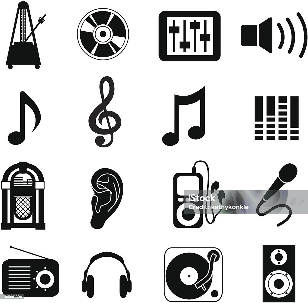 Icônes de la musique - clipart vectoriel de Casque audio libre de droits