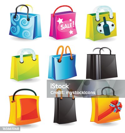 istock Shopping Bag Illustrations 165661068