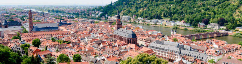 Panoramic view of the city of Heidelberg, Germany