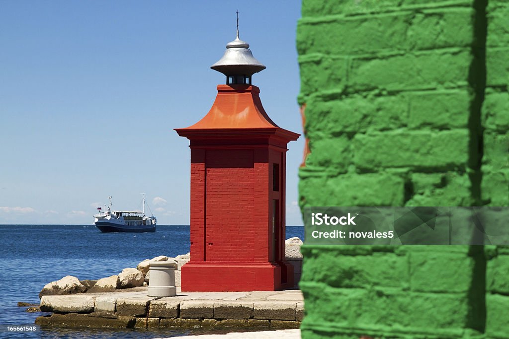Lighthouse in Piran Red lighthouse in Piran....daylight... Activity Stock Photo