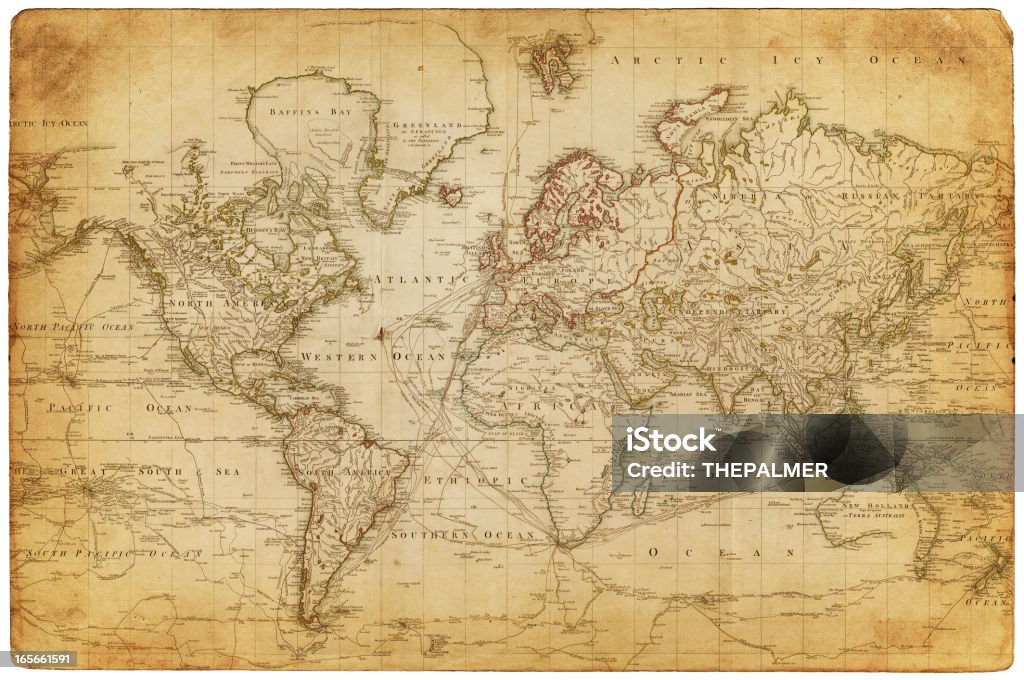 map of the world 1800 - 免版稅世界地圖插圖檔