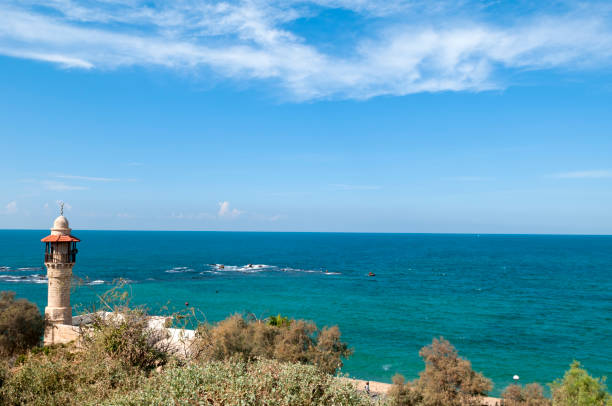 istock Jaffa minaret and sea in Israel 165661650