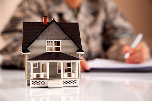 Air Force Uniformed Personel with Real Estate Paperwork