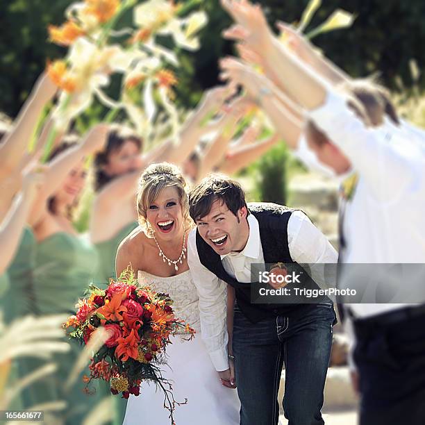 Beautiful Fun Wedding Stock Photo - Download Image Now - Wedding, Couple - Relationship, Happiness