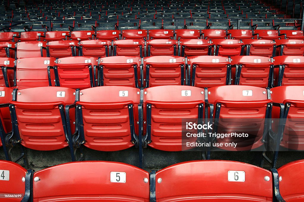 Calzini sedili rosso - Foto stock royalty-free di stadio di Fenway Park