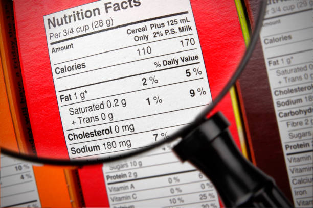 朝食用シリアルからお選びください。 - healthy eating food and drink nutrition label food ストックフォトと画像