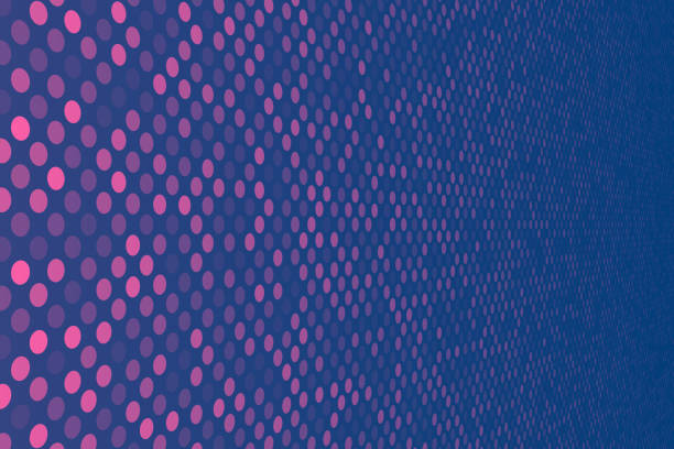 illustrations, cliparts, dessins animés et icônes de fond violet abstrait à pois - fond 3d tendance - pink backgrounds lighting equipment disco
