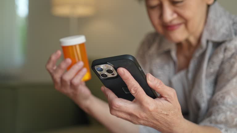 Patient using health technology during recovery at home.