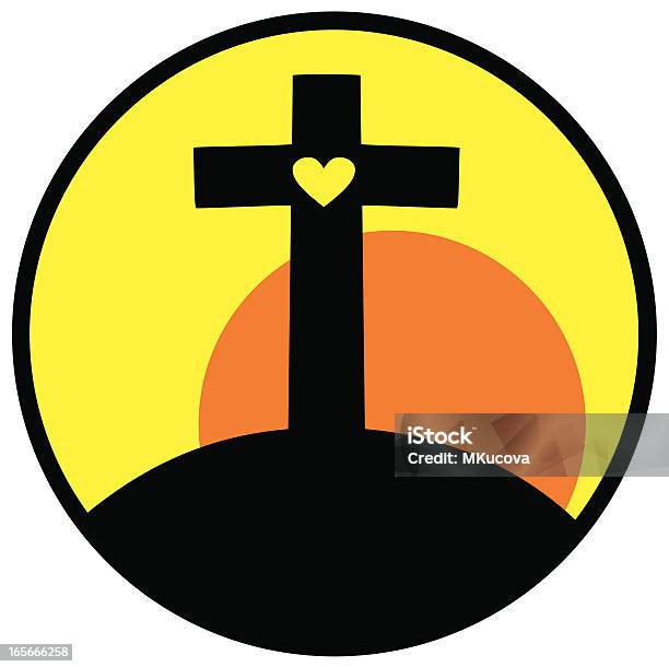 Vetores de Amor No Cross e mais imagens de Colina - Colina, Cruz - Forma, Cruz - Objeto religioso