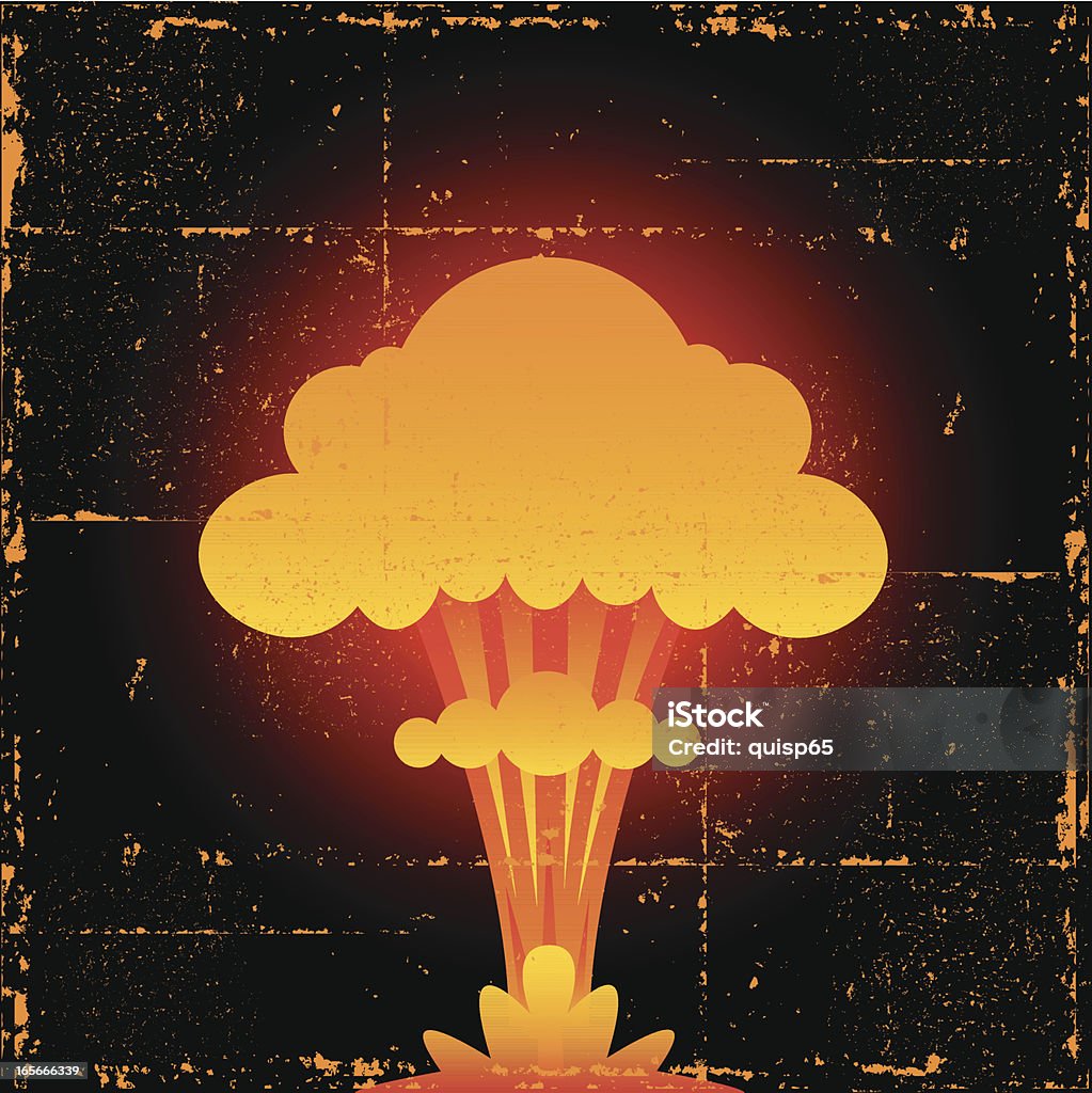 Wybuchu jądrowego - Grafika wektorowa royalty-free (Bombardować)