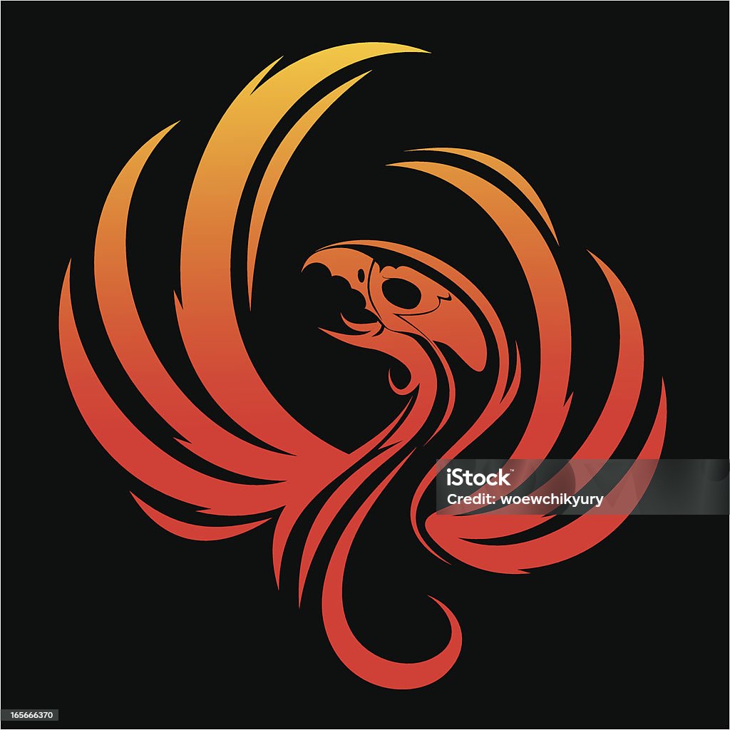 Смерть phoenix - Векторная графика Феникс роялти-фри