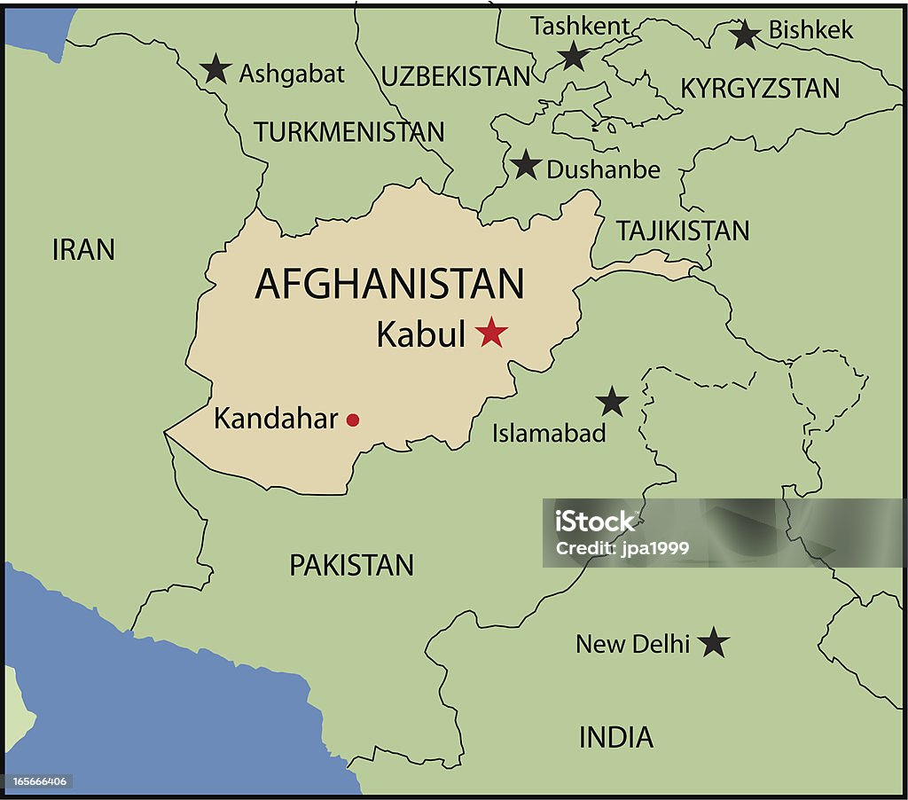 맵 아프가니스탄식 - 로열티 프리 아프가니스탄 벡터 아트
