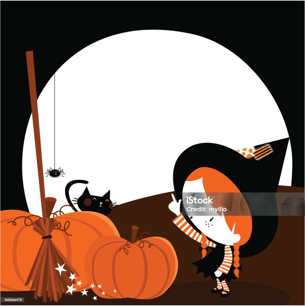 Czarownica halloween - Grafika wektorowa royalty-free (Nastoletnie dziewczyny)