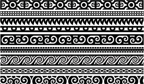 Vector illustration of Maori Designs - Borders