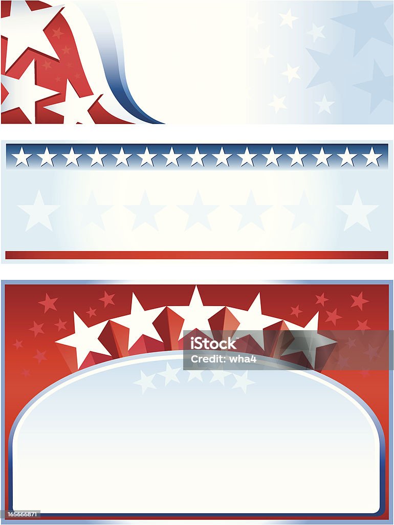 Patriotic Background/Banners - arte vectorial de Azul libre de derechos