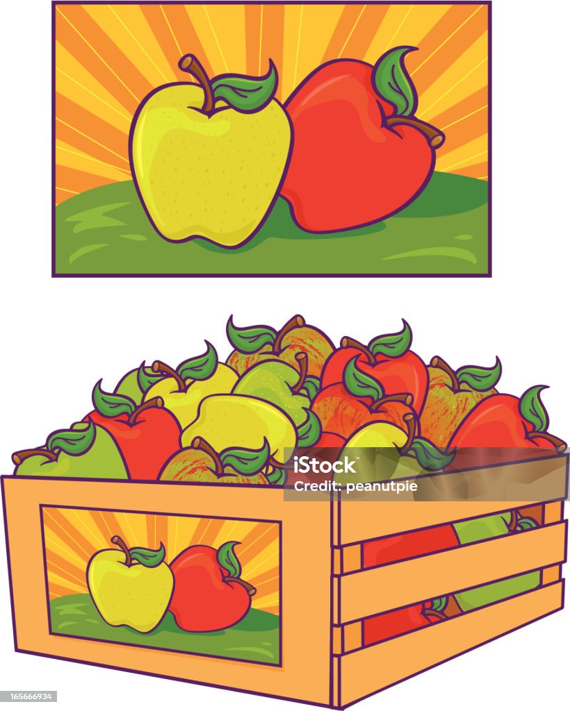 Apple caisse - clipart vectoriel de Aliment libre de droits