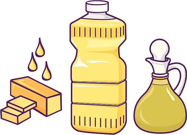 Vector illustration of cooking oils