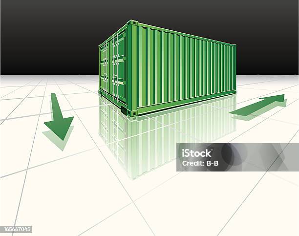 Cargo Containerlogistik Business Stock Vektor Art und mehr Bilder von Auslieferungslager - Auslieferungslager, Bahnfracht, Behälter
