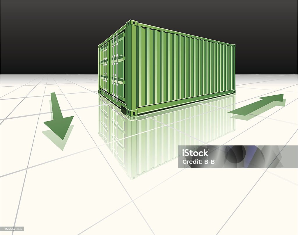 Cargo Container-Logistica aziendale - arte vettoriale royalty-free di Affari