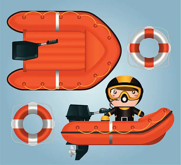Vector illustration of Lifeboat