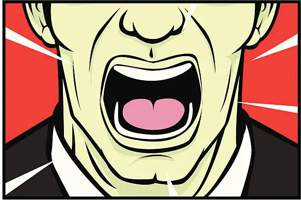 Vector illustration of Shouting