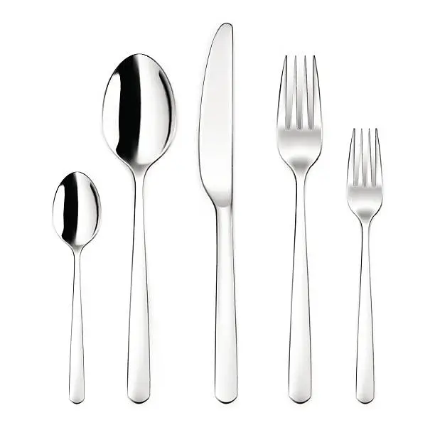 Vector illustration of Silverware Set with Spoon, Fork, Kinife