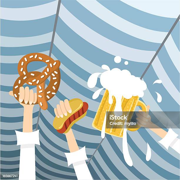 Ilustración de Oktoberfest y más Vectores Libres de Derechos de Baviera - Baviera, Entoldado, Alegre