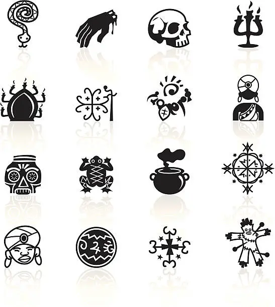 Vector illustration of Black Symbols - Voodoo