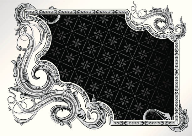 illustrazioni stock, clip art, cartoni animati e icone di tendenza di barocco - pattern baroque style vector ancient