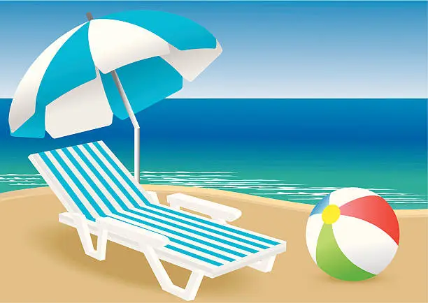 Vector illustration of beach