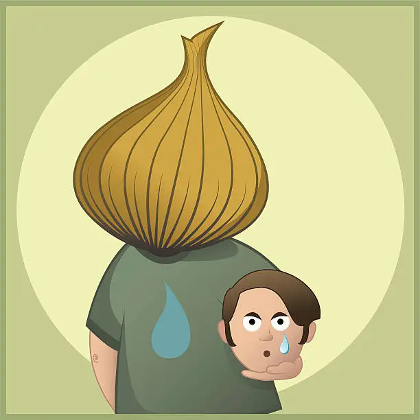 Vector illustration of Onion head