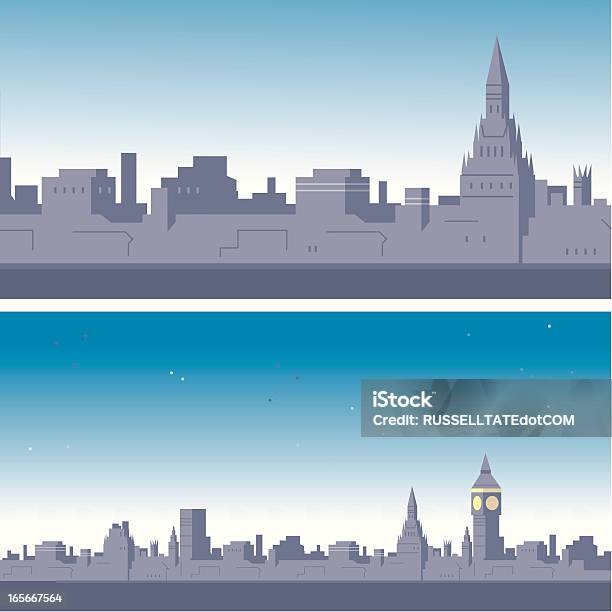 Ilustración de Londres Por La Noche y más Vectores Libres de Derechos de Inglaterra - Inglaterra, Aire libre, Arquitectura