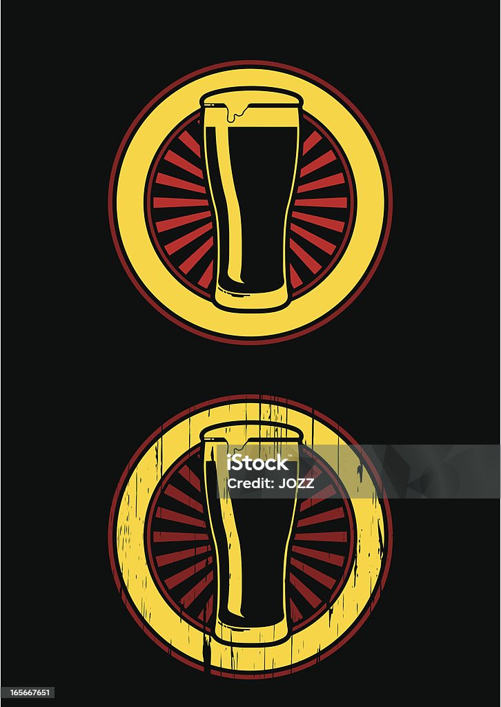 Emblème rétro bière - clipart vectoriel de Alcool libre de droits