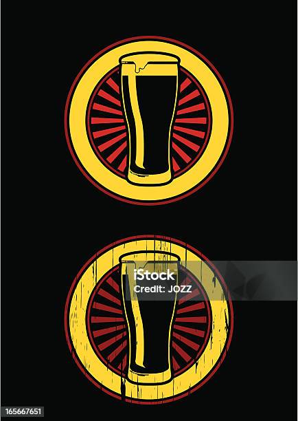 Beer Ретро Эмблема — стоковая векторная графика и другие изображения на тему Алкоголь - напиток - Алкоголь - напиток, Без людей, Векторная графика