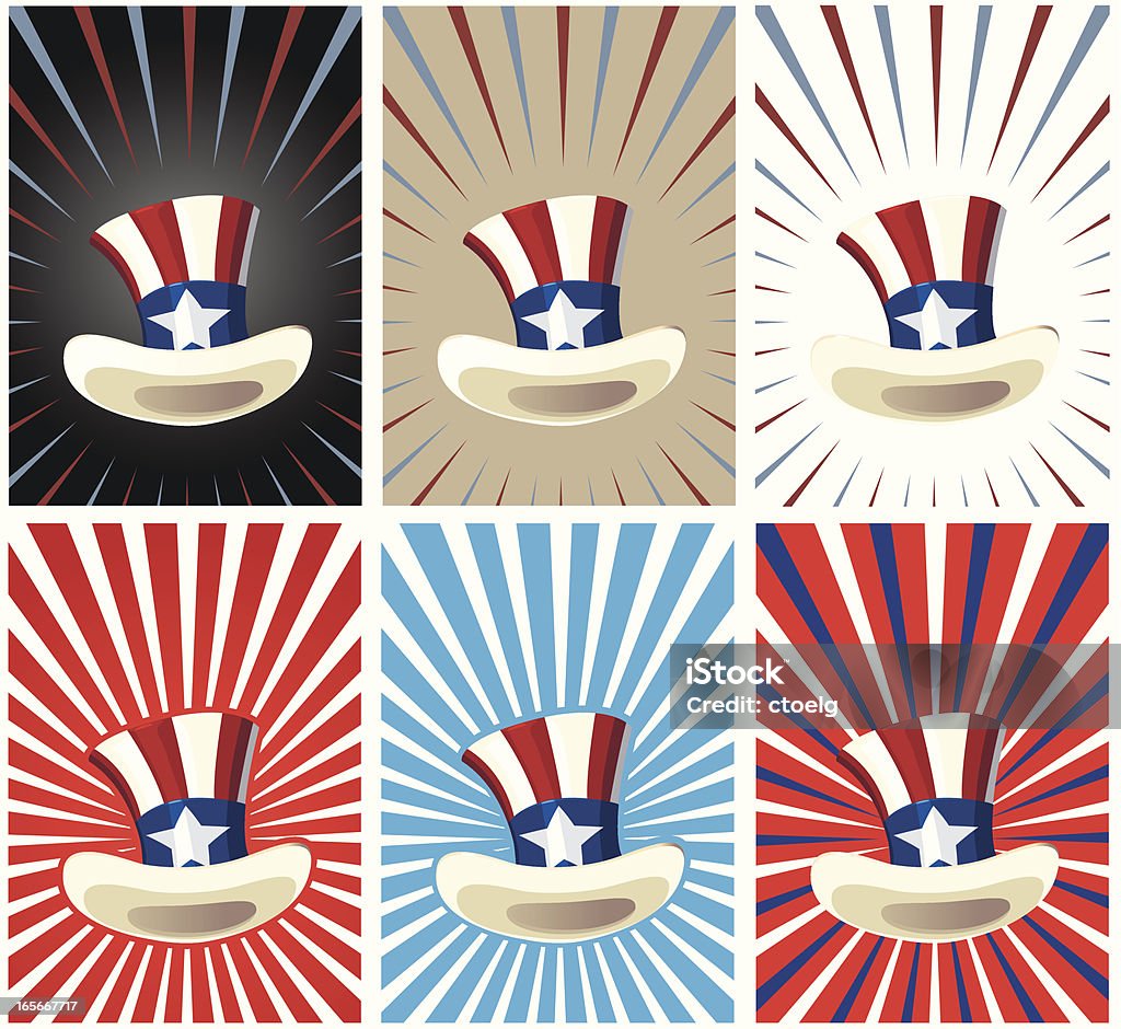 Sam ensemble bonnet - clipart vectoriel de 4 juillet libre de droits