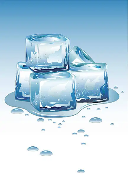 Vector illustration of Ice Cubes