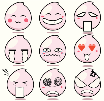 a set of manga emoticons
