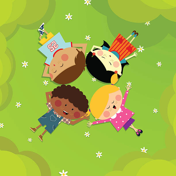 дружба - preschooler plant multi ethnic group preschool stock illustrations