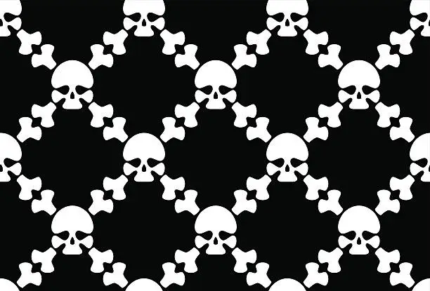 Vector illustration of Seamless pirate flag pattern