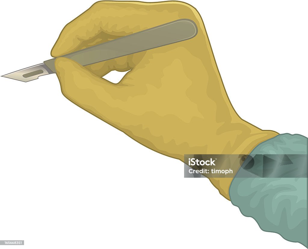 Скальпель в перчатке - Векторная графика Хирургическая перчатка роялти-фри